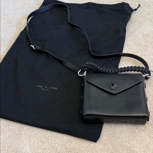 Rag & Bone Black Leather Crossbody Bag purse